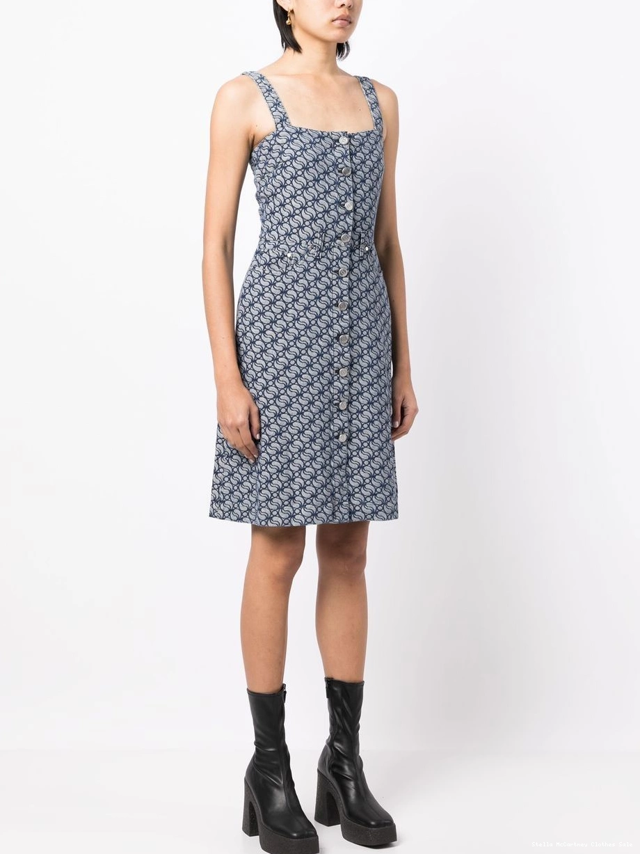 Affordable dress Women denim jacquard-logo McCartney Stella 0421